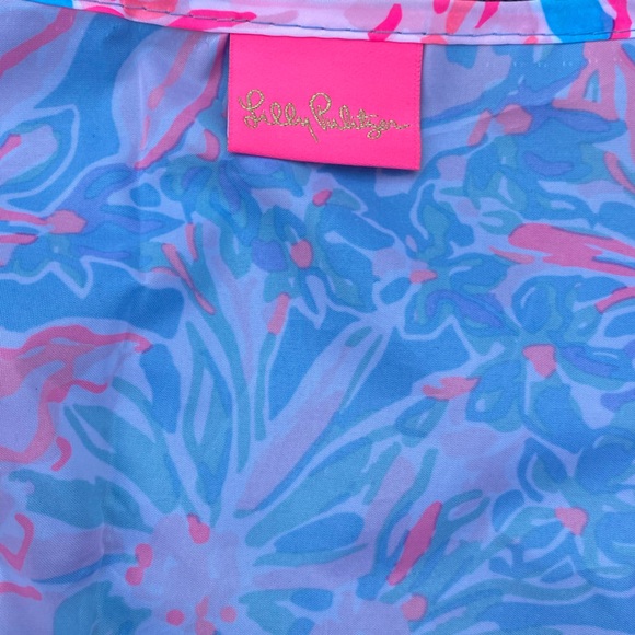 For the Love of Lilly Pulitzer Reusable Packable Tote Blue Peri Viva La Lilly - Picture 5 of 7